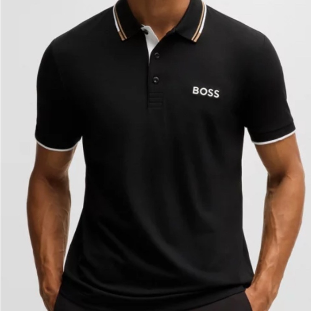 BOSS Men's Black Polo Shirt